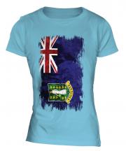 Uk Virgin Islands Grunge Flag Ladies T-Shirt
