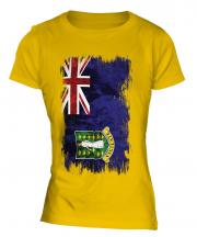 Uk Virgin Islands Grunge Flag Ladies T-Shirt