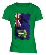 Uk Virgin Islands Grunge Flag Ladies T-Shirt