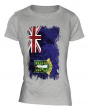 Uk Virgin Islands Grunge Flag Ladies T-Shirt