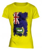 Uk Virgin Islands Grunge Flag Ladies T-Shirt