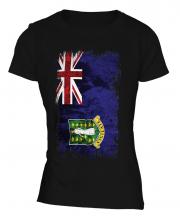 Uk Virgin Islands Grunge Flag Ladies T-Shirt