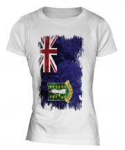 Uk Virgin Islands Grunge Flag Ladies T-Shirt