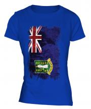 Uk Virgin Islands Grunge Flag Ladies T-Shirt