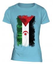 Western Sahara Grunge Flag Ladies T-Shirt