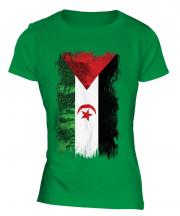 Western Sahara Grunge Flag Ladies T-Shirt