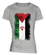 Western Sahara Grunge Flag Ladies T-Shirt