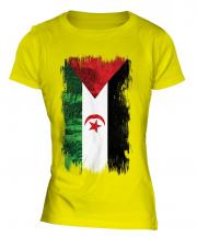 Western Sahara Grunge Flag Ladies T-Shirt