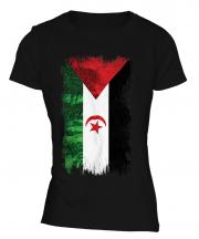 Western Sahara Grunge Flag Ladies T-Shirt