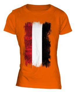 Yemen Grunge Flag Ladies T-Shirt