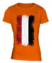 Yemen Grunge Flag Ladies T-Shirt