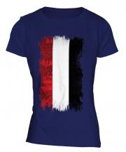 Yemen Grunge Flag Ladies T-Shirt