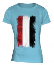 Yemen Grunge Flag Ladies T-Shirt