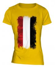 Yemen Grunge Flag Ladies T-Shirt