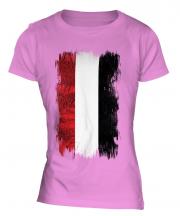 Yemen Grunge Flag Ladies T-Shirt