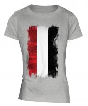 Yemen Grunge Flag Ladies T-Shirt