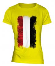 Yemen Grunge Flag Ladies T-Shirt