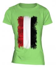 Yemen Grunge Flag Ladies T-Shirt