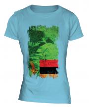 Zambia Grunge Flag Ladies T-Shirt