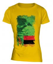 Zambia Grunge Flag Ladies T-Shirt