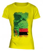 Zambia Grunge Flag Ladies T-Shirt