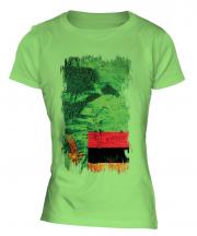 Zambia Grunge Flag Ladies T-Shirt