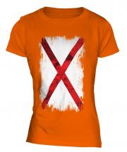 Alabama State Grunge Flag Ladies T-Shirt