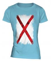 Alabama State Grunge Flag Ladies T-Shirt