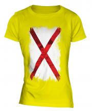 Alabama State Grunge Flag Ladies T-Shirt