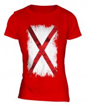 Alabama State Grunge Flag Ladies T-Shirt