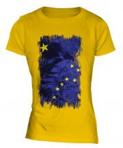 Alaska State Grunge Flag Ladies T-Shirt