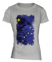 Alaska State Grunge Flag Ladies T-Shirt