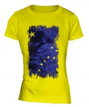 Alaska State Grunge Flag Ladies T-Shirt