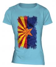 Arizona State Grunge Flag Ladies T-Shirt