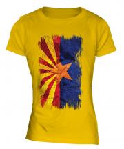 Arizona State Grunge Flag Ladies T-Shirt