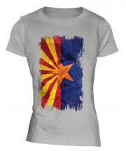 Arizona State Grunge Flag Ladies T-Shirt