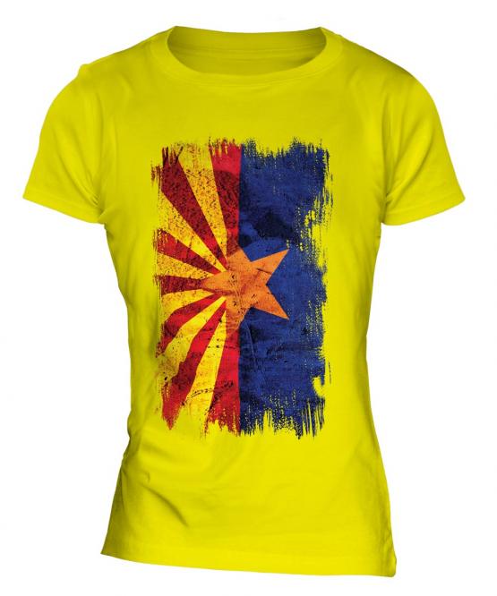 Arizona State Grunge Flag Ladies T-Shirt