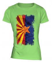 Arizona State Grunge Flag Ladies T-Shirt