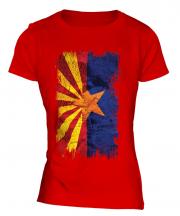 Arizona State Grunge Flag Ladies T-Shirt