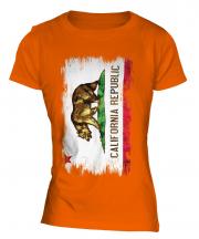 California State Grunge Flag Ladies T-Shirt