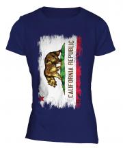 California State Grunge Flag Ladies T-Shirt