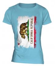 California State Grunge Flag Ladies T-Shirt