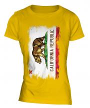 California State Grunge Flag Ladies T-Shirt