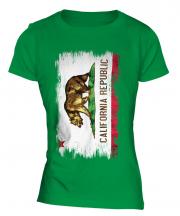 California State Grunge Flag Ladies T-Shirt