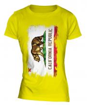 California State Grunge Flag Ladies T-Shirt