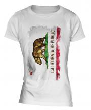 California State Grunge Flag Ladies T-Shirt