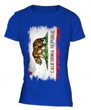 California State Grunge Flag Ladies T-Shirt