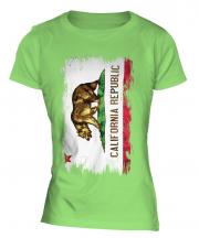 California State Grunge Flag Ladies T-Shirt