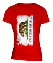 California State Grunge Flag Ladies T-Shirt