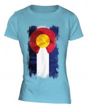 Colorado State Grunge Flag Ladies T-Shirt